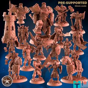 Silver Hand Knights BUNDLE (17 Unique pre-supported STLs)
