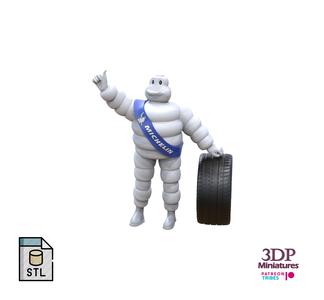 Michelin man with his tire