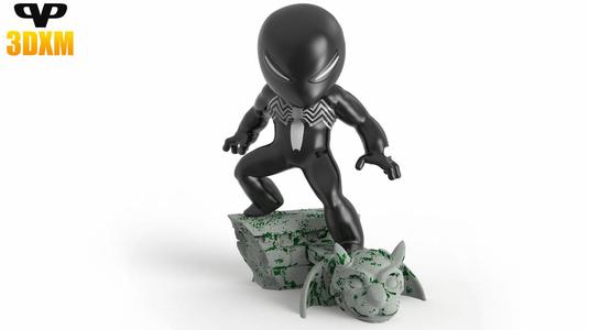 Dell Otto Symbiote Spider-Man Chibi STL for 3D Printing 3DXM