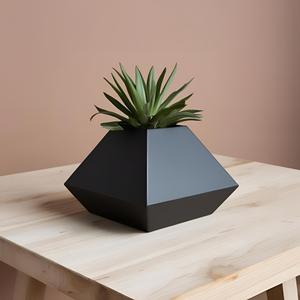 Modern Minimalist Pyramid Planter, Decor Vessel