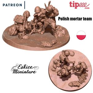 Polish mortar team – 28mm