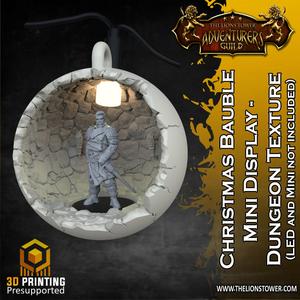 Christmas Bauble Mini Display – Dungeon Textured interior (Presupported)