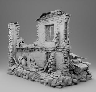 A tank near the ruins