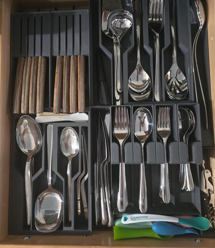 Gridfinity Adjustable Silverware Holder