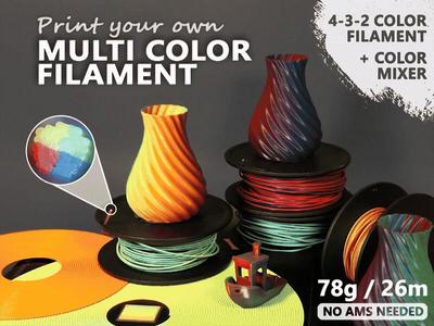 Multi Color Filament – 80g 4/3/2-Colors and Mixer
