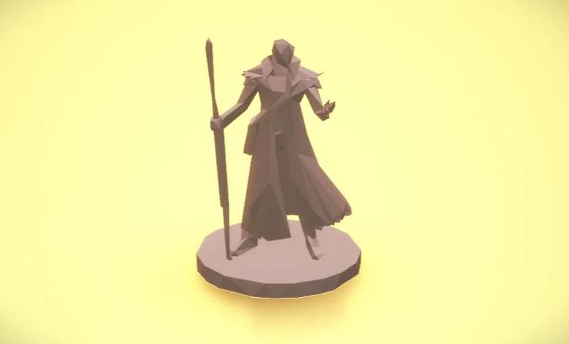 Low-Poly SORCERER – Miniature