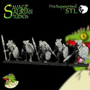 Iguanisaur Blood Guard Spears - Lizardmen