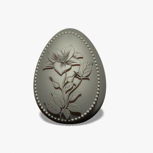 Easter egg mold with lily flower