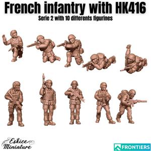 Modern French soldiers with HK416 – 28mm