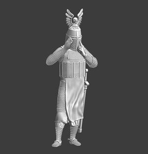 Medieval Knight preparing for Tournament