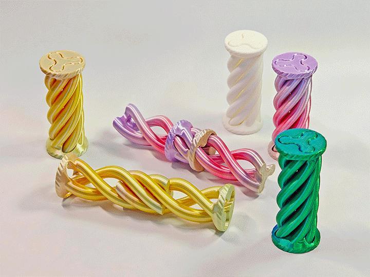 Repetitive Spiral Twisting Fidget Toy TD1 Compact Rotating Texture 1-hour Print