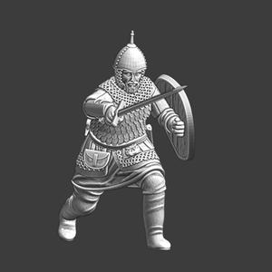 Medieval Kievan Rus with sword
