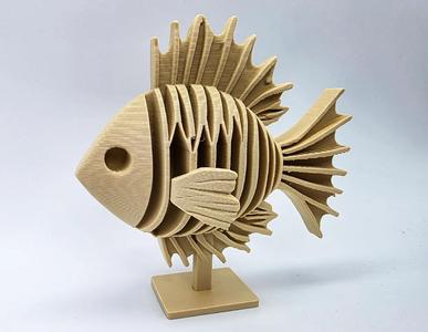 Wooden Fish Sculpture 3