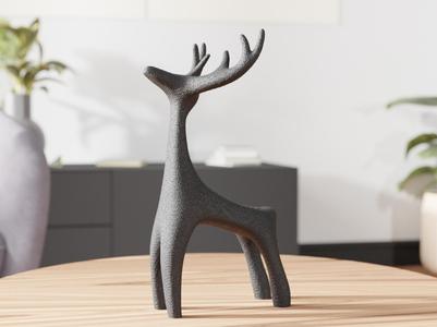 Minimalist Deer Sculpture – Modern 3D Home Decor