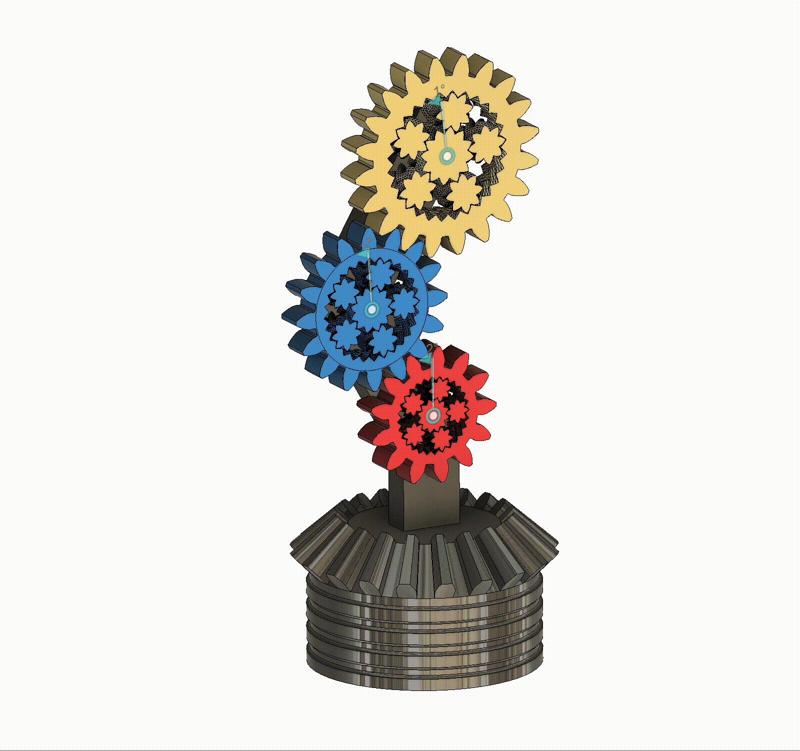STEM / Robotics Fidget Spinner Trophy made with Planetary and Spur gears