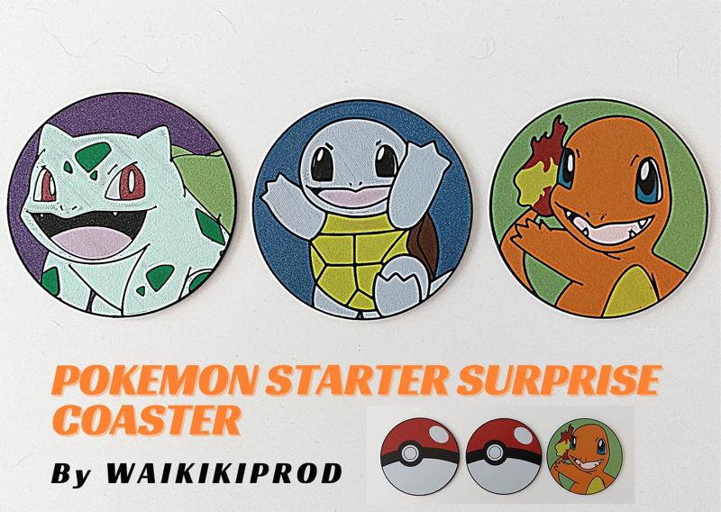 Pokemon Starter Surprise Coasters
