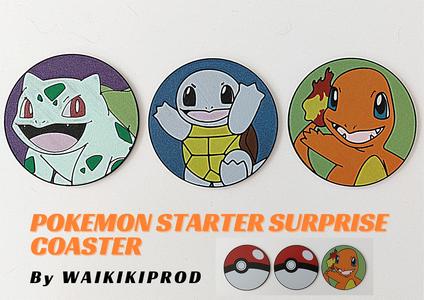 Pokemon Starter Surprise Coasters