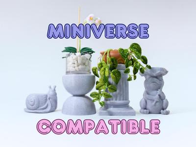 Pedestals for Miniverse Plants, Flowers, and More
