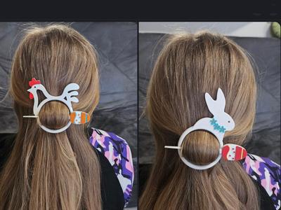 Easter hair pin