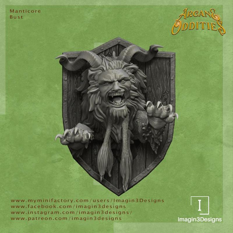 Pre-Supported Manticore Bust