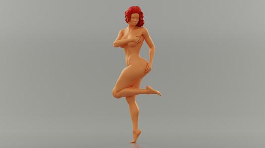 Beautiful young naked woman covering breasts – Pose 3