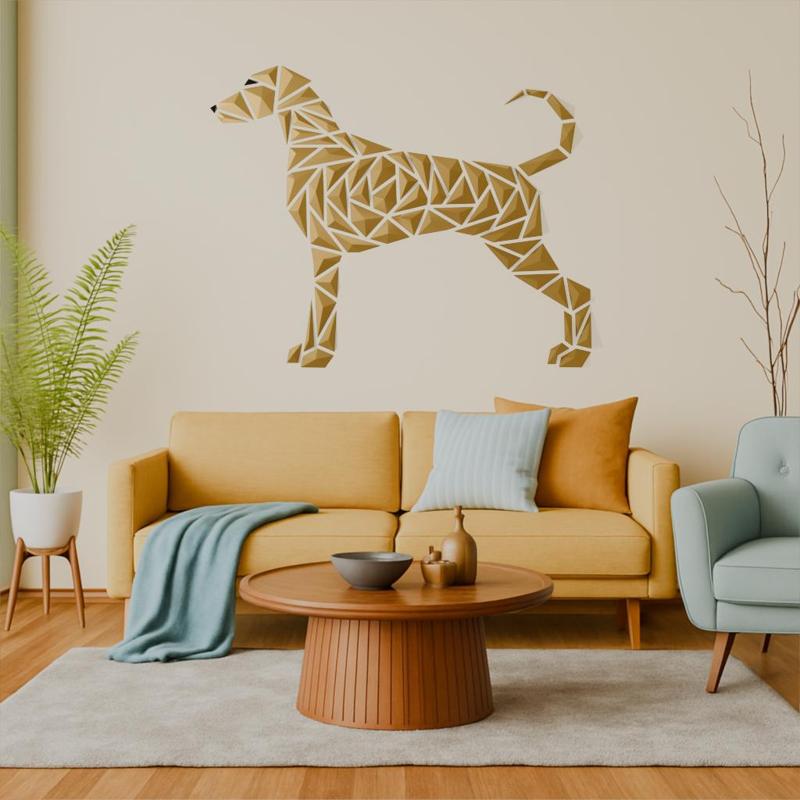 “German-Shorthaired-Pointer style” – Geometric dog wall art