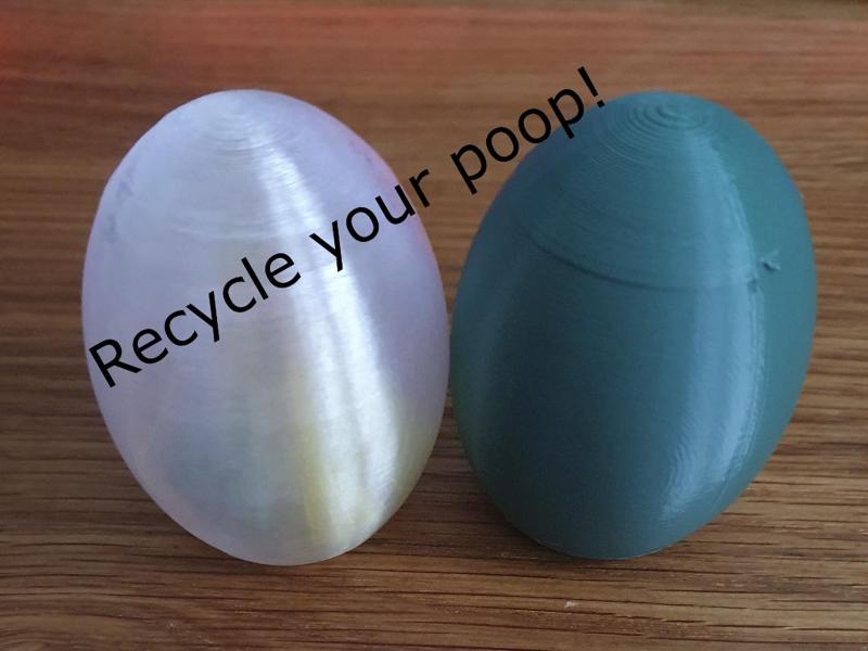 Egg rattle (recycle your poop!)