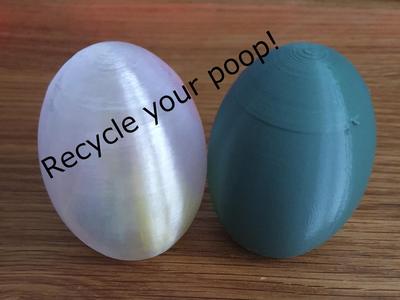 Egg rattle (recycle your poop!)