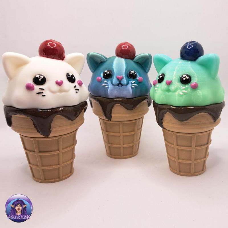 Ice Cream Cat Container