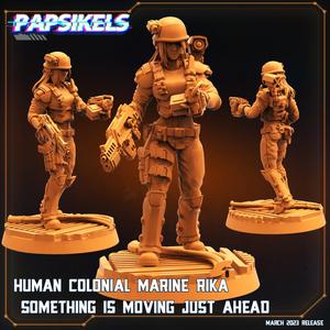 HUMAN COLONIAL MARINE RIKA SOMETHING IS MOVING JUST AHEAD