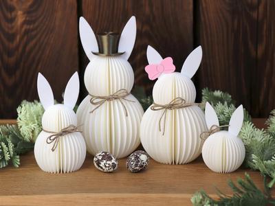 Paper Easter Bunny Family