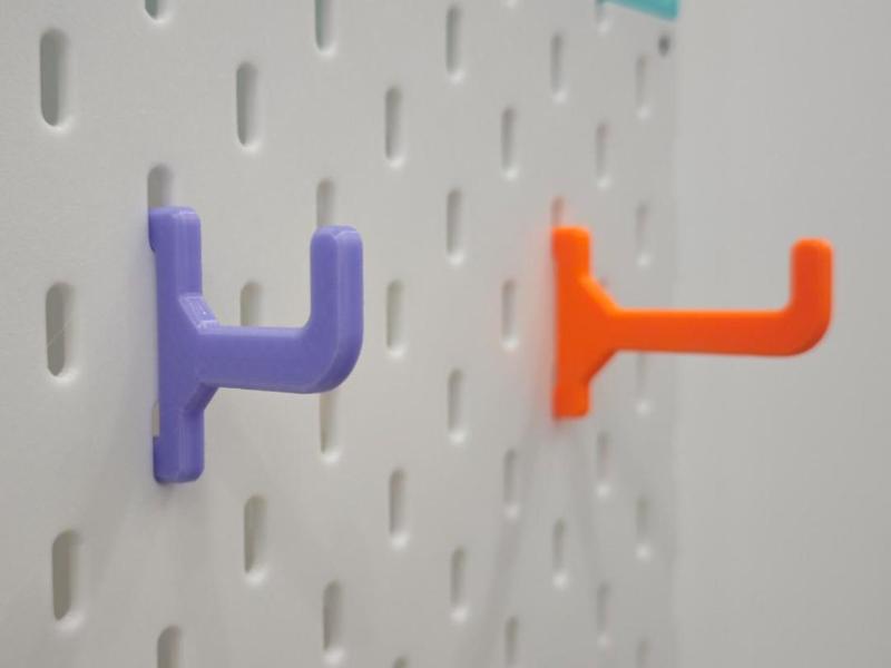 IKEA SKADIS pegboard hooks, specifically designed for 3D-printed thickened pegboards of 5mm, 6mm, 7mm, 8mm, etc.