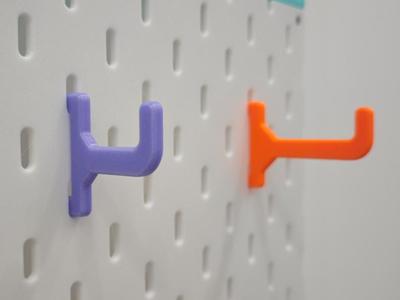 IKEA SKADIS pegboard hooks, specifically designed for 3D-printed thickened pegboards of 5mm, 6mm, 7mm, 8mm, etc.