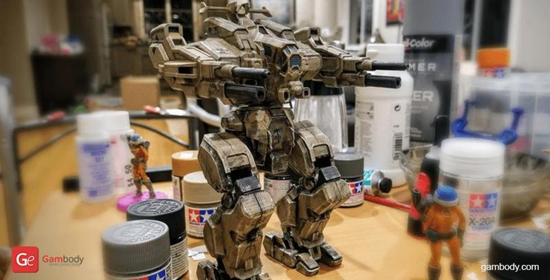MWO Rifleman 3D Printing Model | Assembly + Action