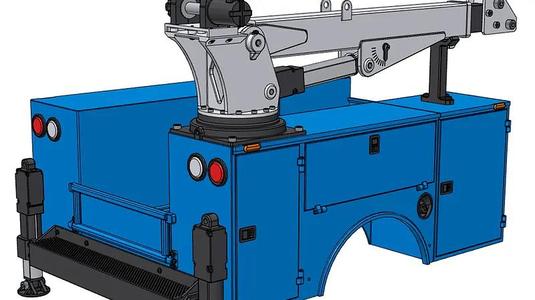 Service bed with/without crane for AN3DRC Chevy Pickup Truck