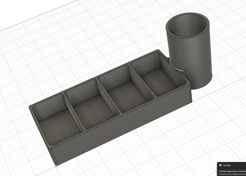 Box for small parts and file holder