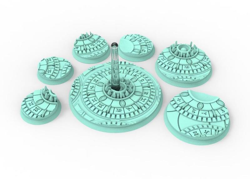 Steampunk elves, Bases sample for Wargame, Dark city of Myriam.