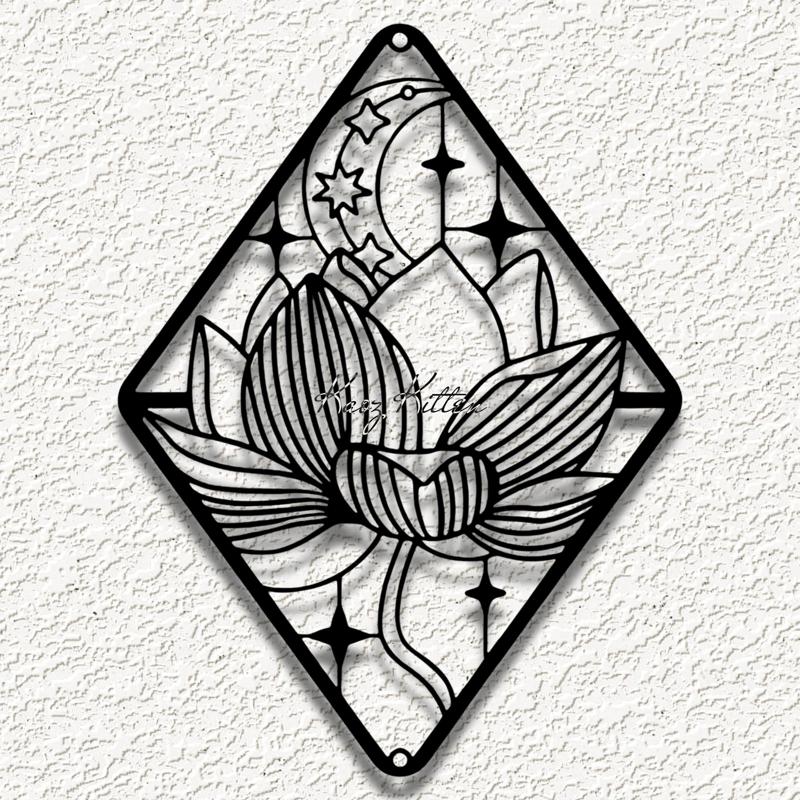 lotus crystals wall art