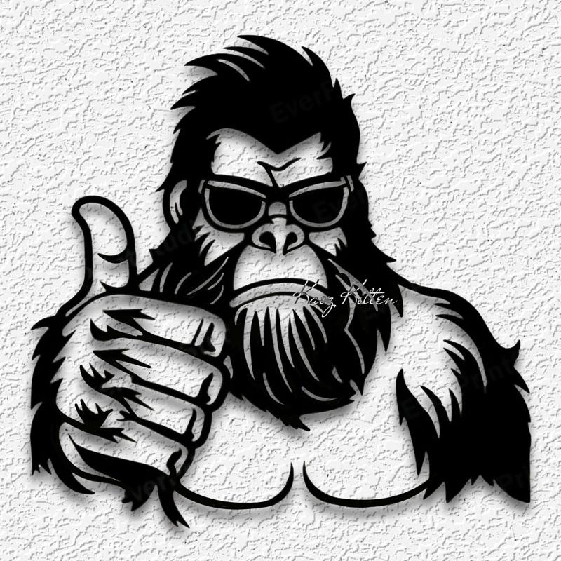 bigfoot thumbs up wall art sasquatch home decor