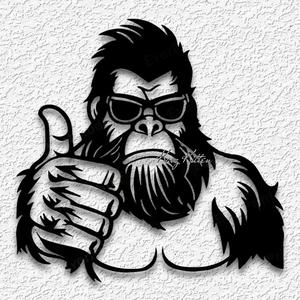 bigfoot thumbs up wall art sasquatch home decor