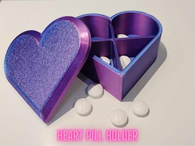 Heart Pill holder box