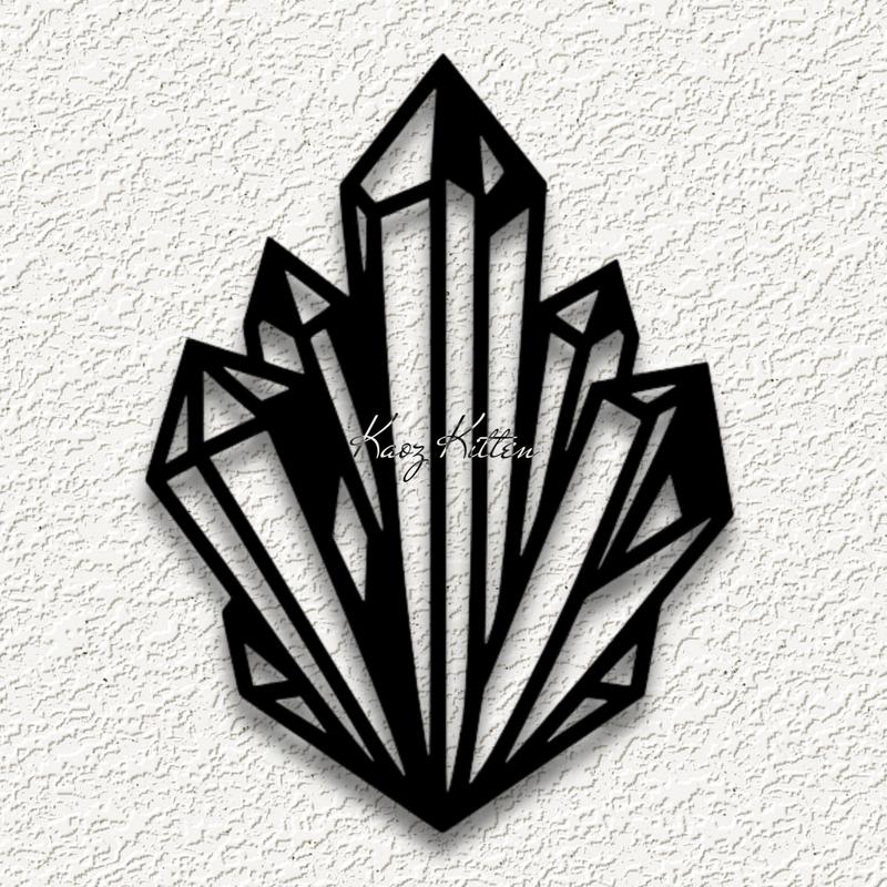 crystal cluster rock wall art home decor