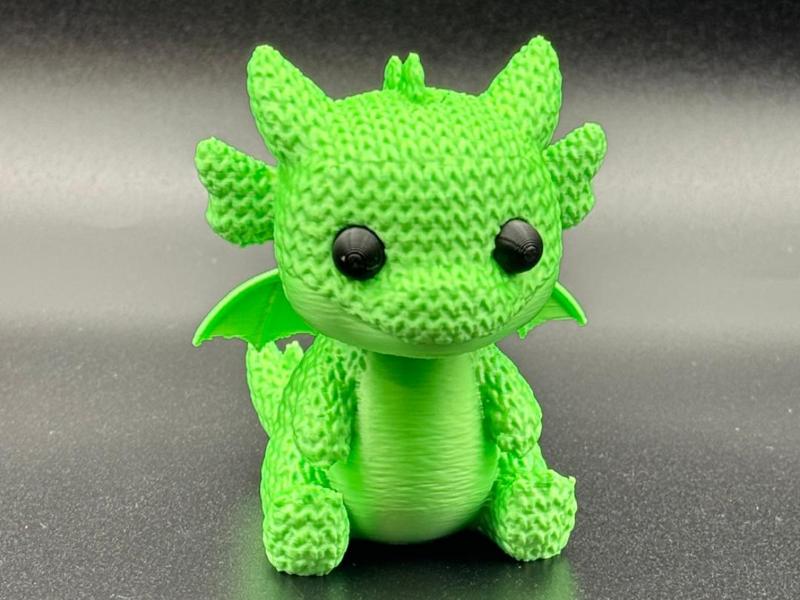 Cute Knitted Baby Dragon