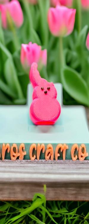 Peep Bunny Straw Topper w/ Bite for Stanley Straws
