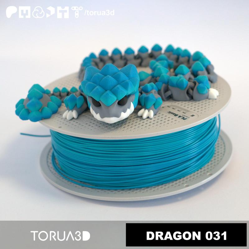 Articulated Dragon 031 – Print in place – No supports – Free – 3mf – STL