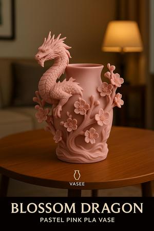 Dragon vase art organizer for elemental power