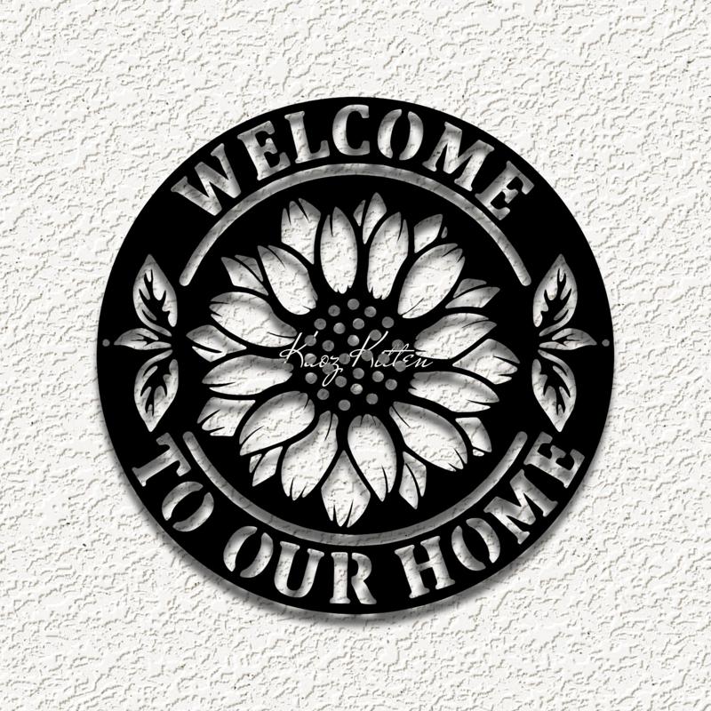 sunflower welcome home wall art home decor
