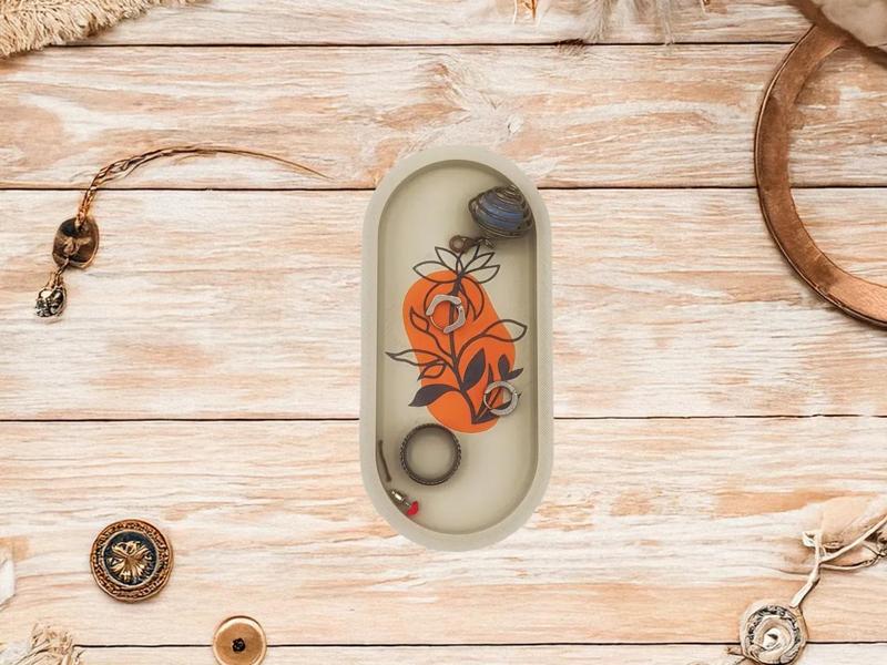 Boho Floral Tray