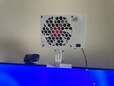 120 mm fan monitor with monitor mount