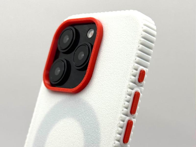 iPhone 15 Pro Zigzag Case Customizable Button